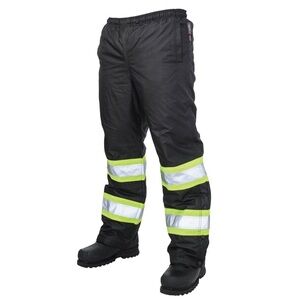 BNWT Tough Duck Construction Insulated Worker Pants Medium Black Reflective